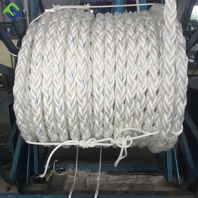64mm 8 linhas de Marine Towing Polypropylene Floating Mooring da corda dos PP da costa 0