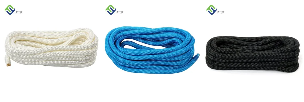 Cordel de nylon de dupla trança de cores múltiplas 1/4" - 1" Cordel de amarre de barco Cordel de iate de vela 2