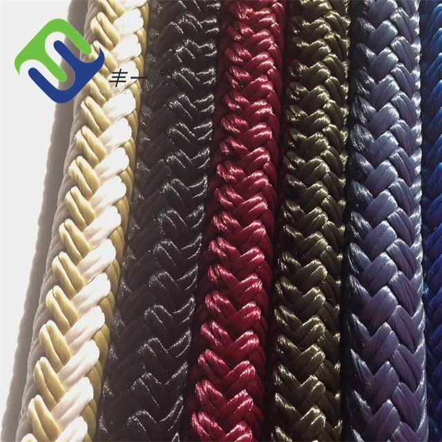 Cordel de nylon de dupla trança de cores múltiplas 1/4" - 1" Cordel de amarre de barco Cordel de iate de vela 5