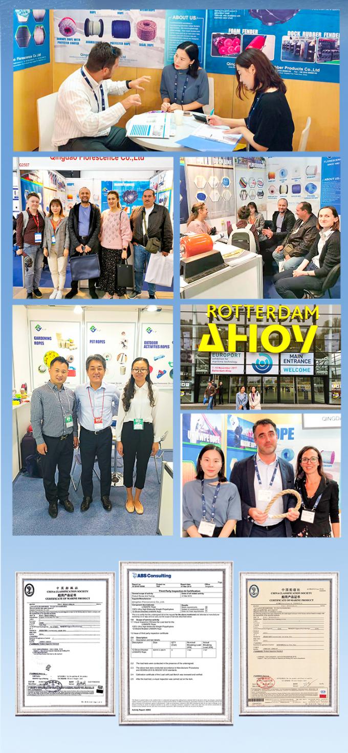 ABS homologado 12 cordas UHMWPE com cobertura de poliéster duplo trançado 32mmx500m 10