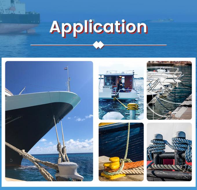 Fios de fixação de 8 fios de polipropileno de alta resistência de PP branco de 64 mm para cordas marítimas 12