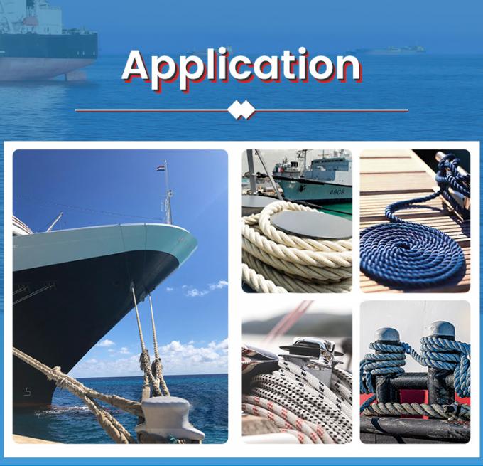 Cabo de Amarração de Nylon Trançado Duplo para Reboque e Atracação Marítima 6