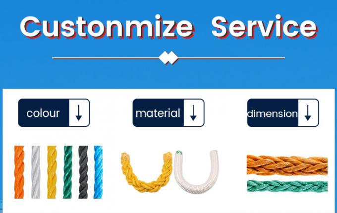 Fios de fixação de 8 fios de polipropileno de alta resistência de PP branco de 64 mm para cordas marítimas 11