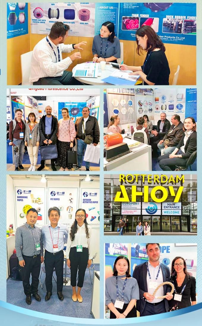 Alta resistência de 12 fios trançados UHMWPE Fibra sintética de fio de corda de 48 mm de diâmetro para reboque de navios marítimos Mooring Steel Hinge Bag 9