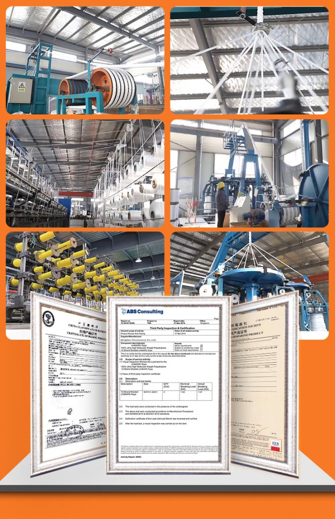 Casaco de poliéster de dupla trança de alta resistência com corda de reboque Uhmwpe 9