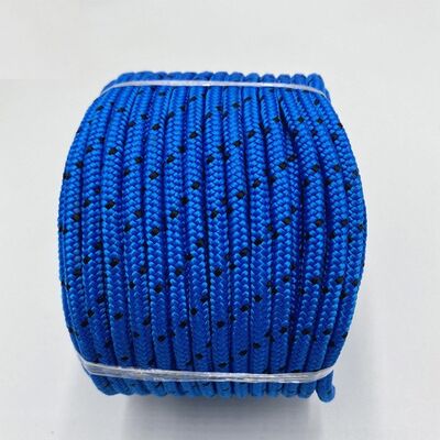 Linha de Amarração e Ancoragem de Nylon Trançada Dupla de 16 Fios, Cor Azul, Corda de 6mm-60mm, Venda Imperdível