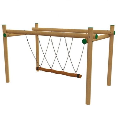 Poliéster de suspensão 120mm 2.5m da ponte de corda do campo de jogos do grupo do balanço densamente