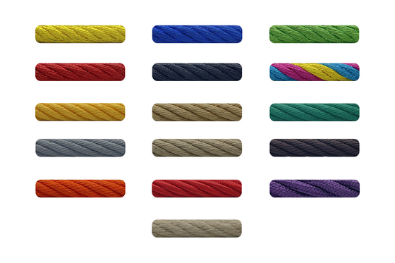 Corda de combinação de fibra com núcleo de aço para parque infantil Corda de escalada colorida de 16 mm para crianças
