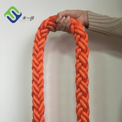 Corda alaranjada 64mm Tow Line For Vessel de amarração do poliéster da costa da cor 8