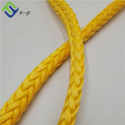 12 costas trançaram a corda de reboque de grande resistência de UHMWPE para Marine Mooring