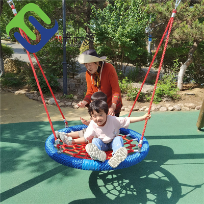 Baloiço de Ninho de Pássaro de 100 cm Vermelho Azul para Playground