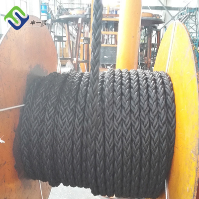 48mm/64mm 8 Filamentos Poliéster Marinha Navio corda de amarração Com 1.8 Loop empilhado