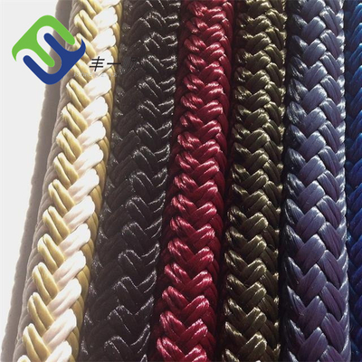 Multicolor 1/4" - 1" Corda de nylon dobrado duplo Corda de vela Corda de amarração de barco