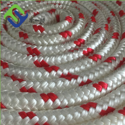 Multicolor 1/4" - 1" Corda de nylon dobrado duplo Corda de vela Corda de amarração de barco