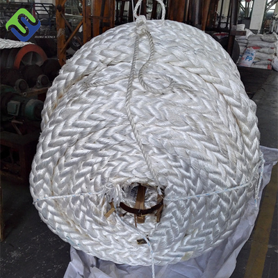 80mmx220m Polyamida de nylon corda trançada com um laço entrelaçado em cada extremidade