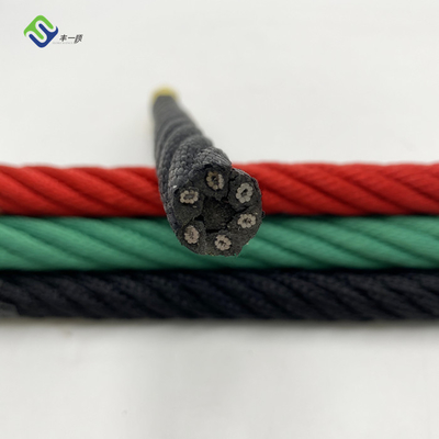 Cor preta para parque de diversões Corda de arame 16mm*500m Com alta resistência UV