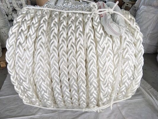 Marine Hawser Line 8 Strand Polyester Rope 48mmx220m Com 1,8m de Olho em Espessura