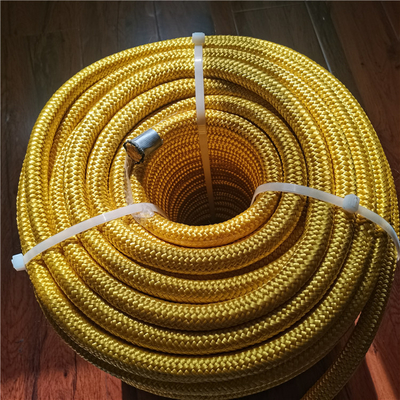 Cor Amarela Duplo Trenzado 10mmx200m Cordo UHMWPE Com Cobertura de Poliéster