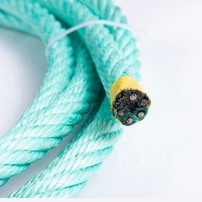 Cor laranja 18 mm cordas de arame combinado de PP para reboque de pesca