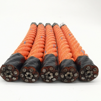 Cor laranja 18 mm cordas de arame combinado de PP para reboque de pesca