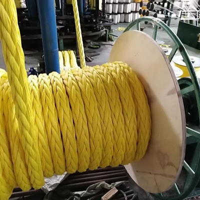 Alta resistência 10mm 12mm 12 Strand Uhmwpe Fiber Winch Braid Line Iate de corda de vela marinha