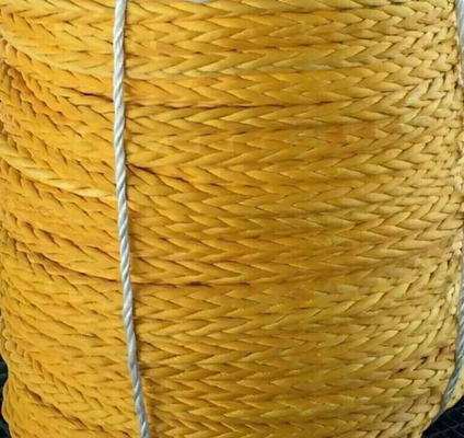 Alta resistência 10mm 12mm 12 Strand Uhmwpe Fiber Winch Braid Line Iate de corda de vela marinha