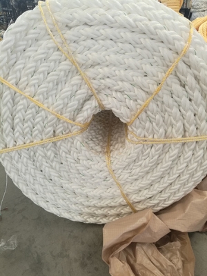Alta resistência 48mm-96mm 8 Filamentos de Polipropileno Pp Danline Mooring Ship Towing Rope