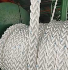 Corda de fibra de nylon branca 8 fios 50 mm Corda de nylon
