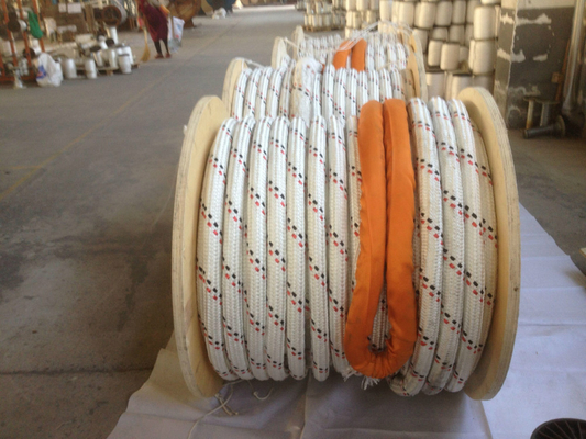 Cobertura de poliéster de corda UHMWPE duplo trançado 56mmx240m com loop de olho entrelaçado