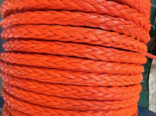 100% cordão Uhmwpe 12mm 12 fios trançados de alta resistência cordão druable guincho corda de reboque