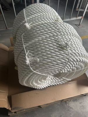 12mm White 3-Strand Polyester Rope for Marine Manual Anchor Winch
