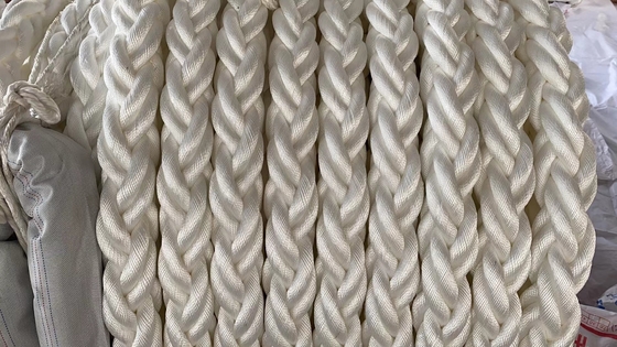 Corda de amarre de fibras náuticas de nylon de 8 fios de dupla trança Corda de barco marítimo de fibras náuticas de nylon