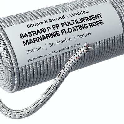 Cabo de Amarração Marítimo PP de 8 Fios 30mm-120mm Polipropileno Flutuante