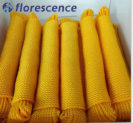 Corda de PE de 3 cabos flutuante, resistente aos raios UV e à cor, para uso marítimo e externo