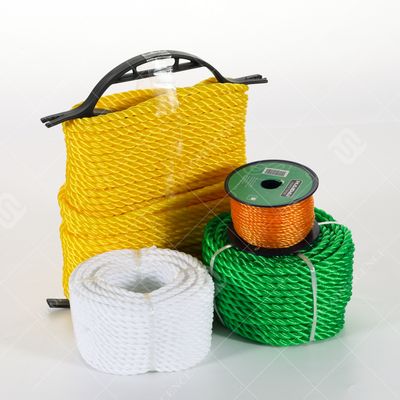 Corda de PE de 3 cabos flutuante, resistente aos raios UV e à cor, para uso marítimo e externo