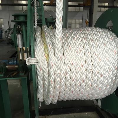 8 Strand Braided Polyester Mooring Rope Used For Ship Hawser Polyester With Coil Packing