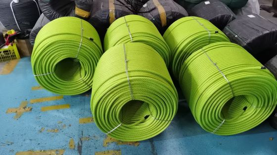 6 cordas trançadas de 500 m combinadas para parque de diversões para rede de escalada