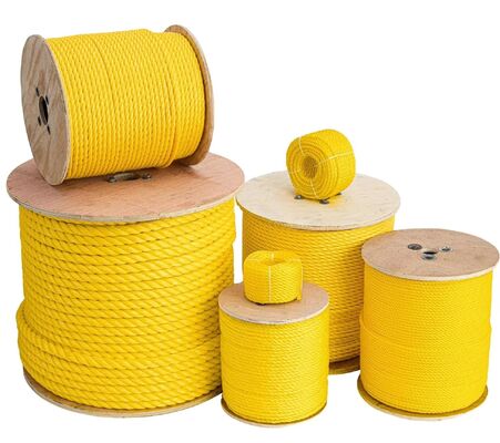 10 mm de espessura Amarelo 3 fios de fibra de polipropileno para uso agrícola e embalagem