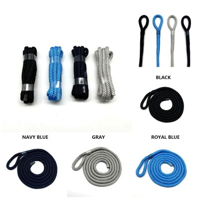 Linha de Amarração e Ancoragem de Nylon Trançada Dupla de 16 Fios, Cor Azul, Corda de 6mm-60mm, Venda Imperdível