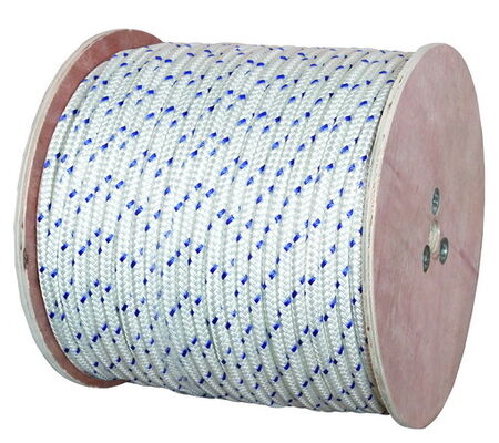 Linha de Amarração e Ancoragem de Nylon Trançada Dupla de 16 Fios, Cor Azul, Corda de 6mm-60mm, Venda Imperdível