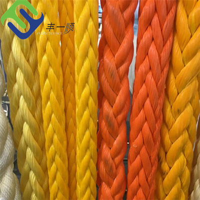 O ABS trançado de Uhmwpe da amarração da costa do fuzileiro naval 12 corda amarela aprovou