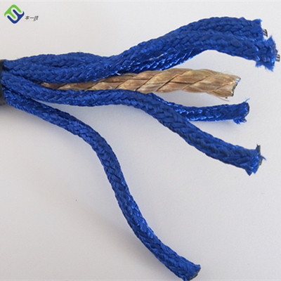 Carga de quebra alta exterior líquida de escalada 40KN da corda 16mm do campo de jogos de nylon