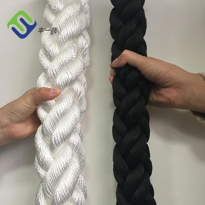 Marine Polyester Rope 8 Strand Braided 64mm 72mm Low Stretch for Mooring and Sailing Rope