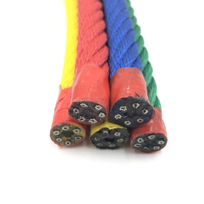O desgaste vermelho da corda da combinação do campo de jogos resiste 16mm de nylon com núcleo de aço