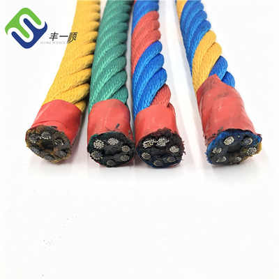 Corda de Combinação Reforçada Estabilizada por UV de 16mm Material de Poliéster para Playground
