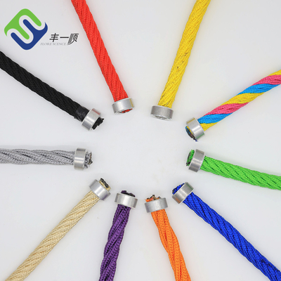 6 corda de fio do campo de jogos da corda da combinação do poliéster da costa 16mm para redes de escalada