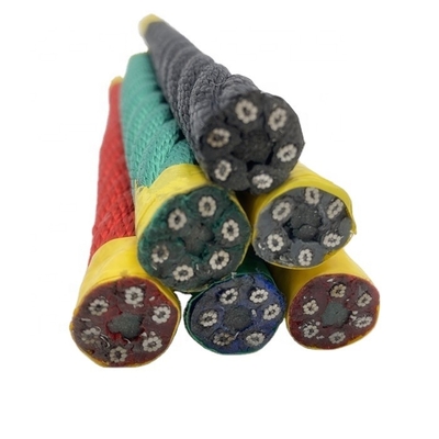 Multi corda 16mm da combinação do núcleo do fio de aço do polipropileno da costa da cor 6
