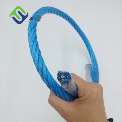 Corda da combinação do Multifilament dos PP do campo de jogos da corda 16mm do núcleo do fio de aço