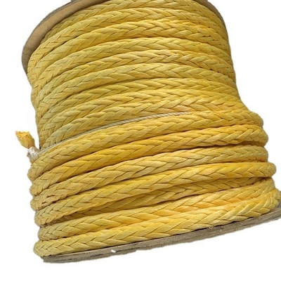 Elevação trançada da corda da costa de UHMWPE Marine Tow 12 que quebra 24mm - 96mm