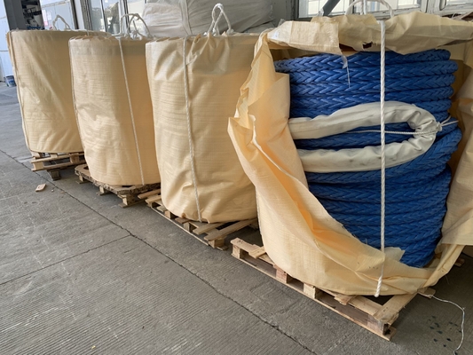 Função pesada 12 fios trançados UHMWPE corda de atracção 28mm-96mm HMPE corda de reboque